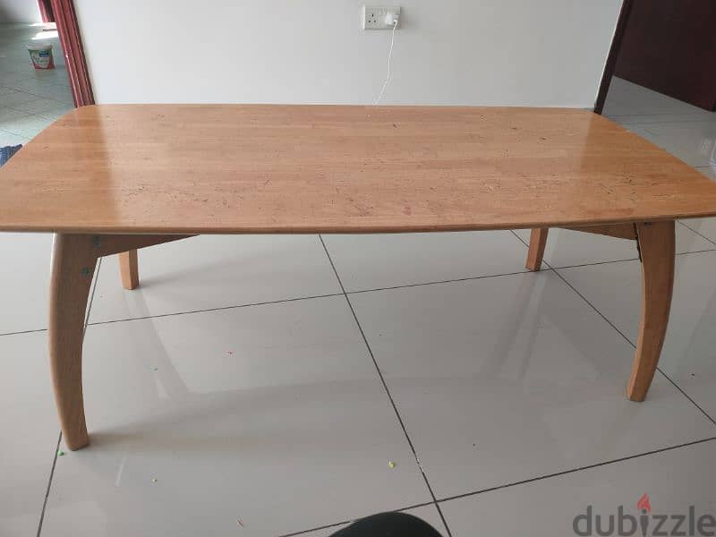 Heavy Wooden Centre Table with  one Small table 1