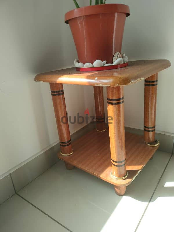 Heavy Wooden Centre Table with  one Small table 2