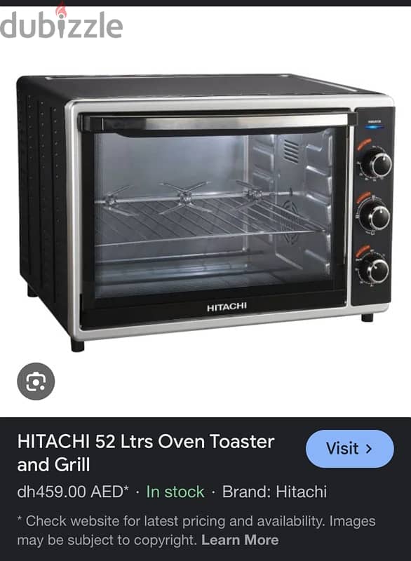 Hitachi Oven 52ltr 0