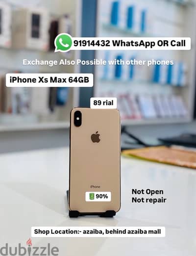 iphone XS max 64GB battery 90% amazing condition best price