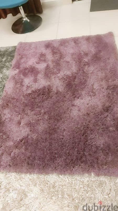 purple shaggy carpet 0