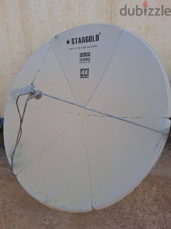 TCL 32" Android TV with 6ft dish antenna, LNB, STB, and 50 mtr. cable 7