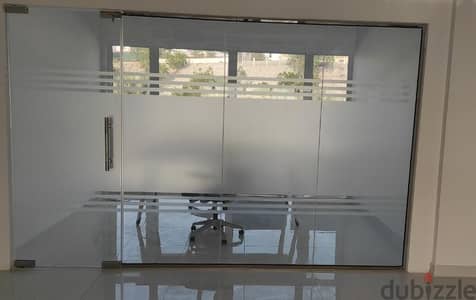 glass partition gypsum partition decor and carpenter work