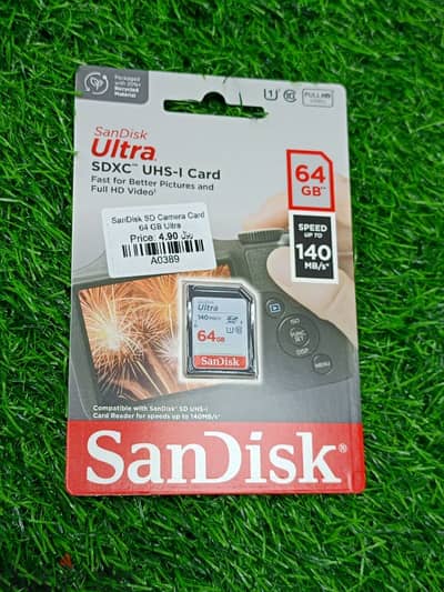 SANDISK SD CAMERA CARD 64GB ULTRA