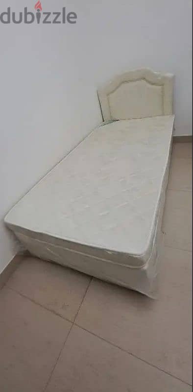 single bed with mattress