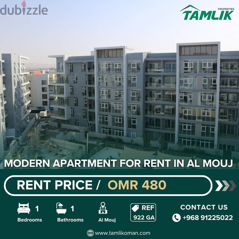 Modern Apartment for Rent in AL Mouj (Marsa)| REF 922GA 0