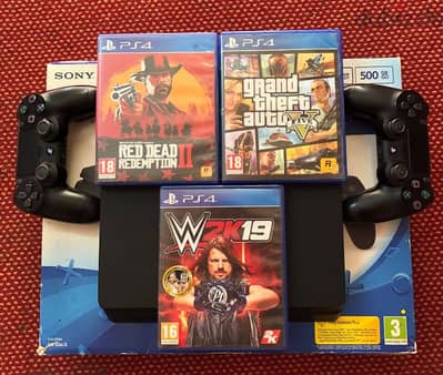 ps 4 slip 3 games 2 control in good condition for more contact me