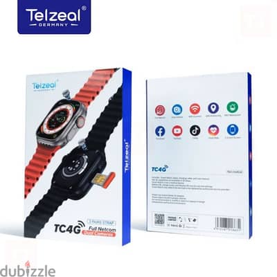 Telzeal Tc 4g dual camera and sim support Smartwatch