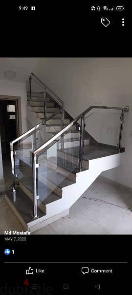 glass railing and stairs 5