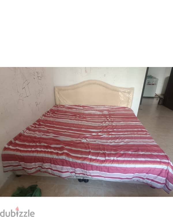 king size bed urgent selling and free big family cupboard 2