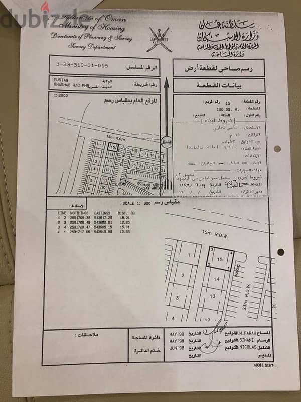 للبيع أرض تجارية في الرستاق خلف مجمع المحاكم 0