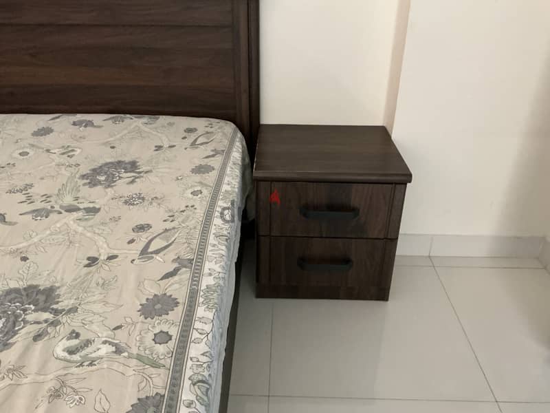 Master King Size Bed from Danube with Side Table 1