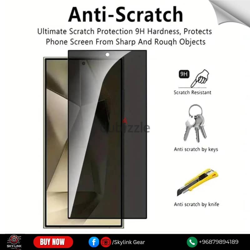 Tempered Glass Privacy Screen Protector for Samsung Galaxy  2