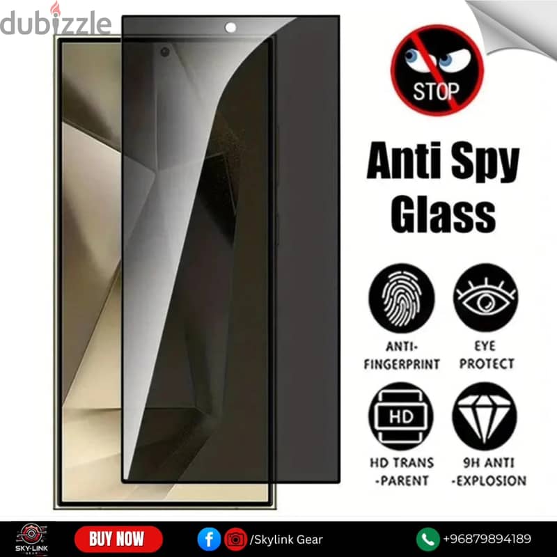 Tempered Glass Privacy Screen Protector for Samsung Galaxy  3