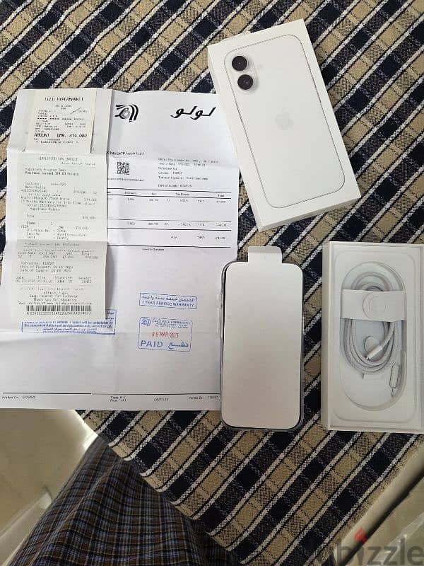 IPHONE-16-256 GB-NEW , PURCHASE DATE :06-03'2025 3