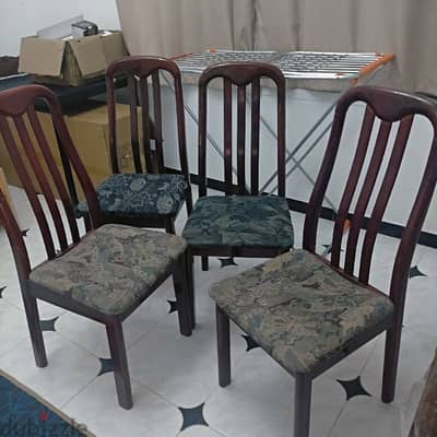 4 used Wooden Chairs for Sale - Only for OMR 5/-