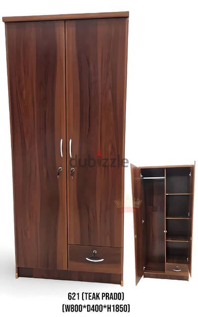 new 2 doors cupboard available without delivery 1 piece 40 rial