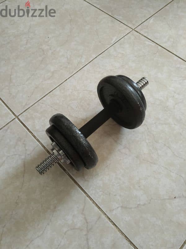 olympia 50 kg black painted dumbbell set 4