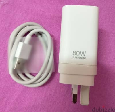 ORIGINAL 80WATT SUPER VOOC CHARGER OPPO ONE PLUS REALME ALL SUPPORT