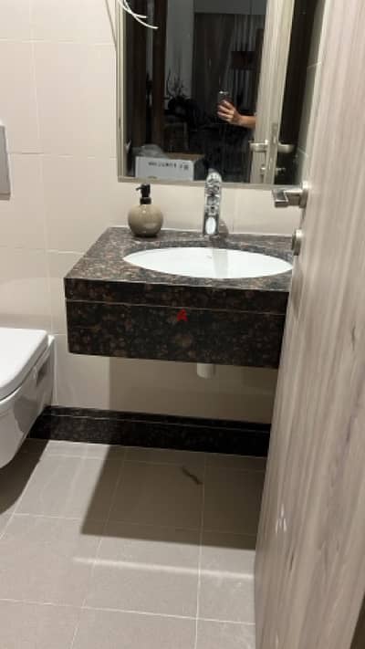 2 Granite vanity+ mixers