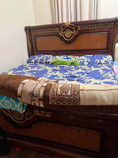 King size bed with orthopedic mattress( 2 nos available)