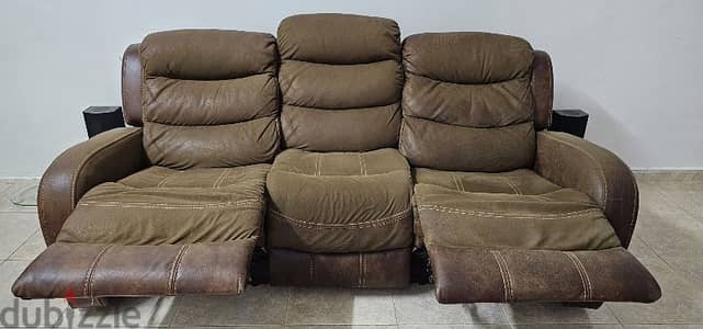 3 Seater Leather Recliner Sofa