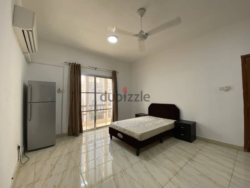 Fully Furnished room in Al Qurm with Balcony opposite to Qurm Garden 0