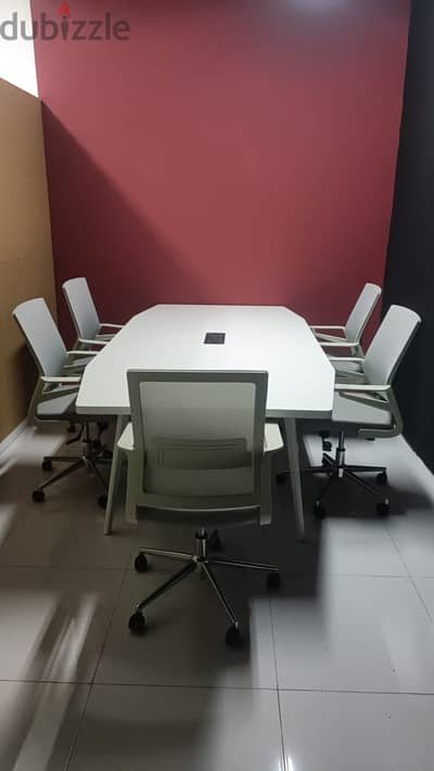 Meeting Table Available with 5 chairs New Condition un used