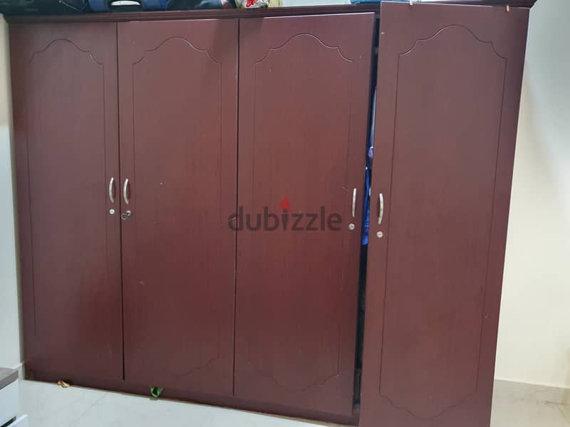 4 door cupboard/ wardrobe/ almirah/ cabinet 0