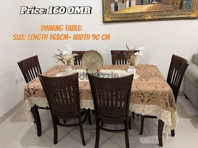 sofa set and dining table