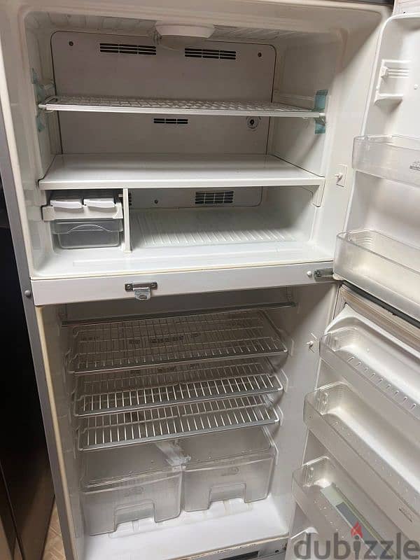 new condition full working family used Big fridge and cylinder 1