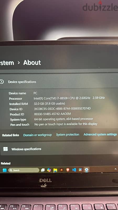 لابتوب ديل بمواصفات عالية جداً وبحالة ممتازة 1