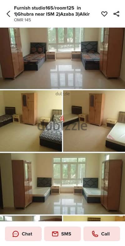 furnish room/bed space on monthly/weekly/daily rent in Ghubra