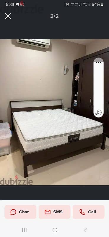 kiing size Bed wthout metrass