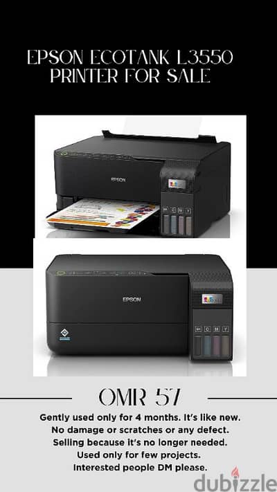 Epson ecotank L3550 printer with warranty