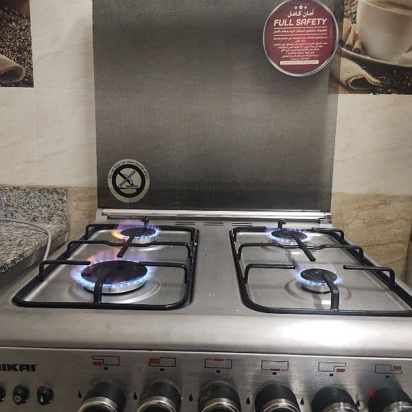 cooker with oven work with gasطباخ مع فرن يعمل بالغاز 5