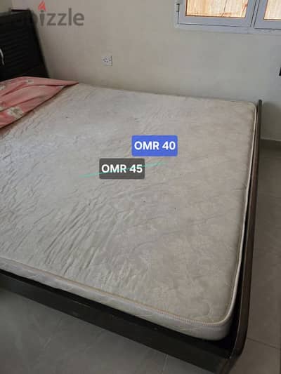 Double Bed with mattress and other household items