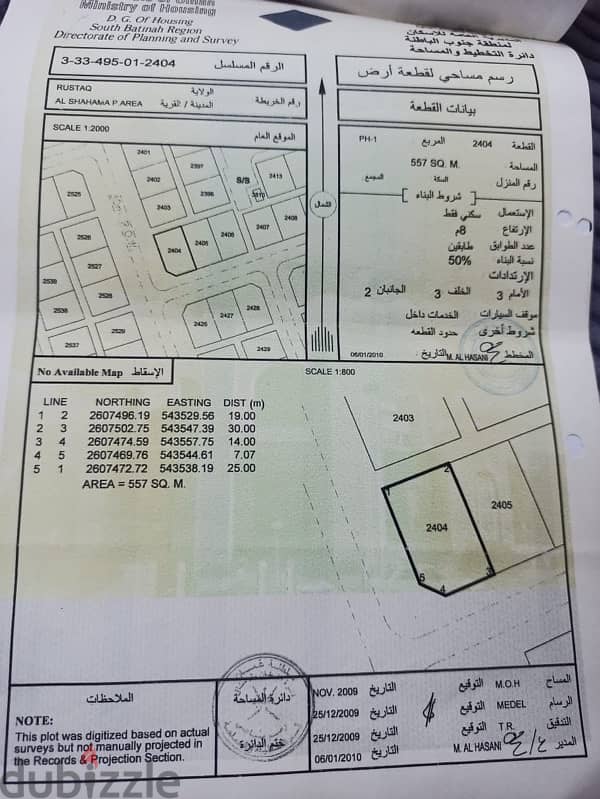 للبيع ارض في الرستاق منطقة الشهامة 0