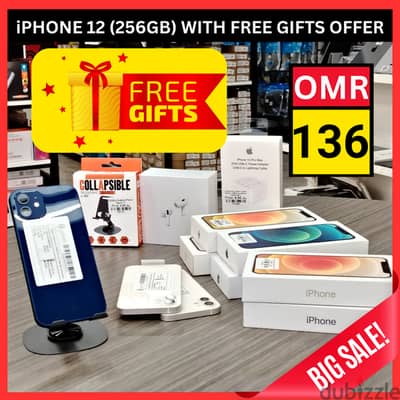 iPhone 12 (256GB) – Open Box & 3 Free Gifts!  |By Sky Gadgets Oman