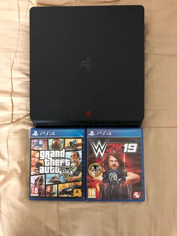 Playstation4 slim 500gb 2 games 2 controllers and accessories 7