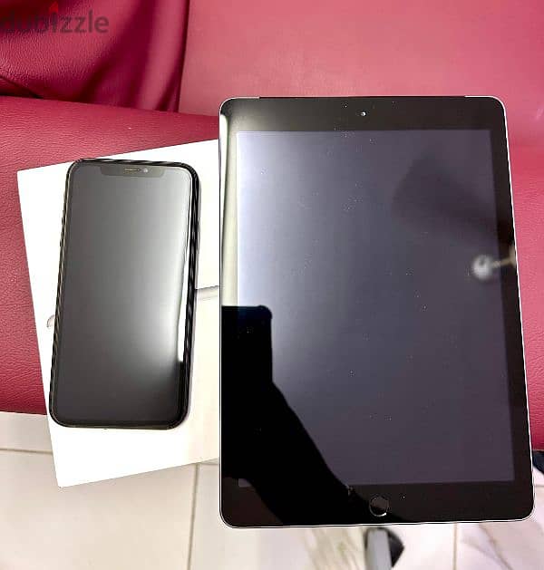 I pad 5 with Cellular 128 GB & I phone XR 128 GB 1