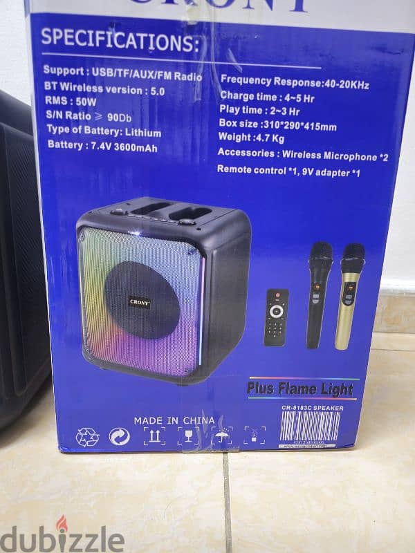 portable party speaker flame light 5