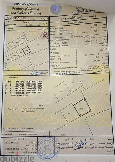 ارض للبيع في صحار منطقه الغشبه