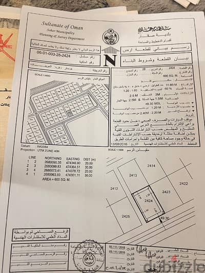 ارض سكنيه مربع ٢٨ العوينات - صحار