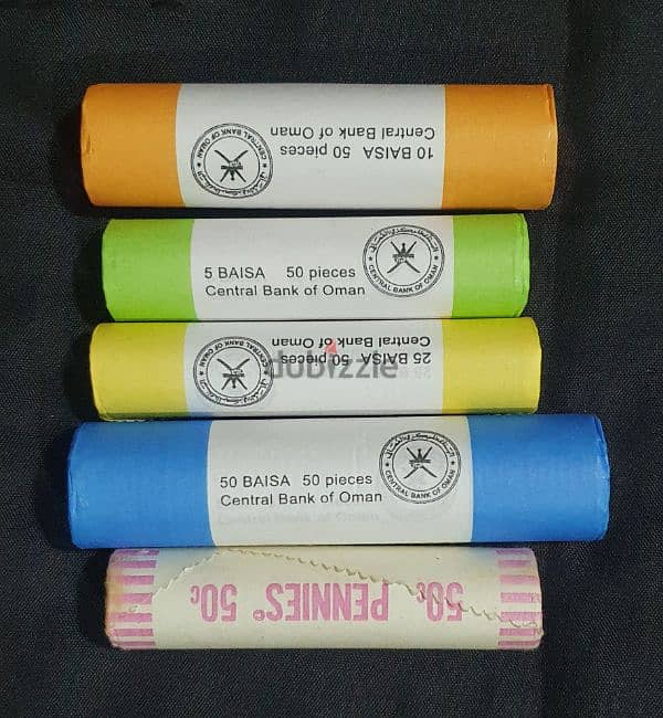 Coins Roll of Oman and USA 3