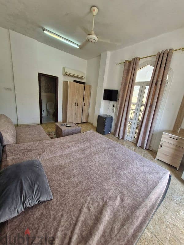 Room, bathroom and balcony, South Ghubrah, opposite Sultan Complex 4