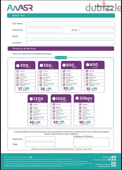 Awasr Fibre Internet Wifi New Offers || Order Now