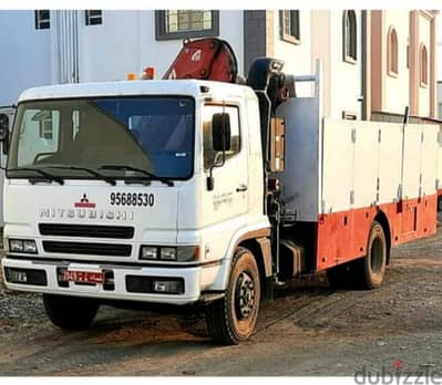 شاحنةب کرین مع رافعة ونش للإيجار Hiab Truck With Crane Winch for Rent