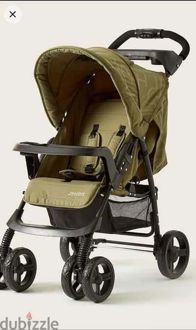 JUNIORS Jazz Army Green Stroller with 4 Reclining Positions