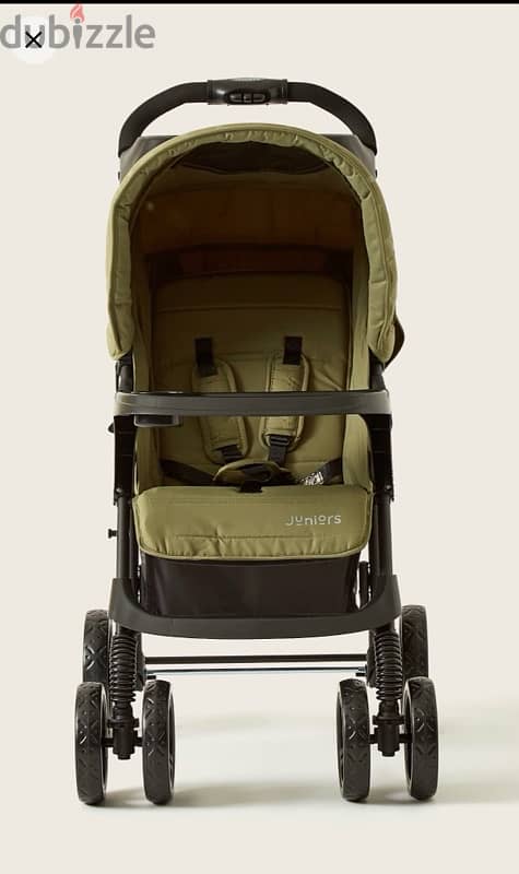 JUNIORS Jazz Army Green Stroller with 4 Reclining Positions 4